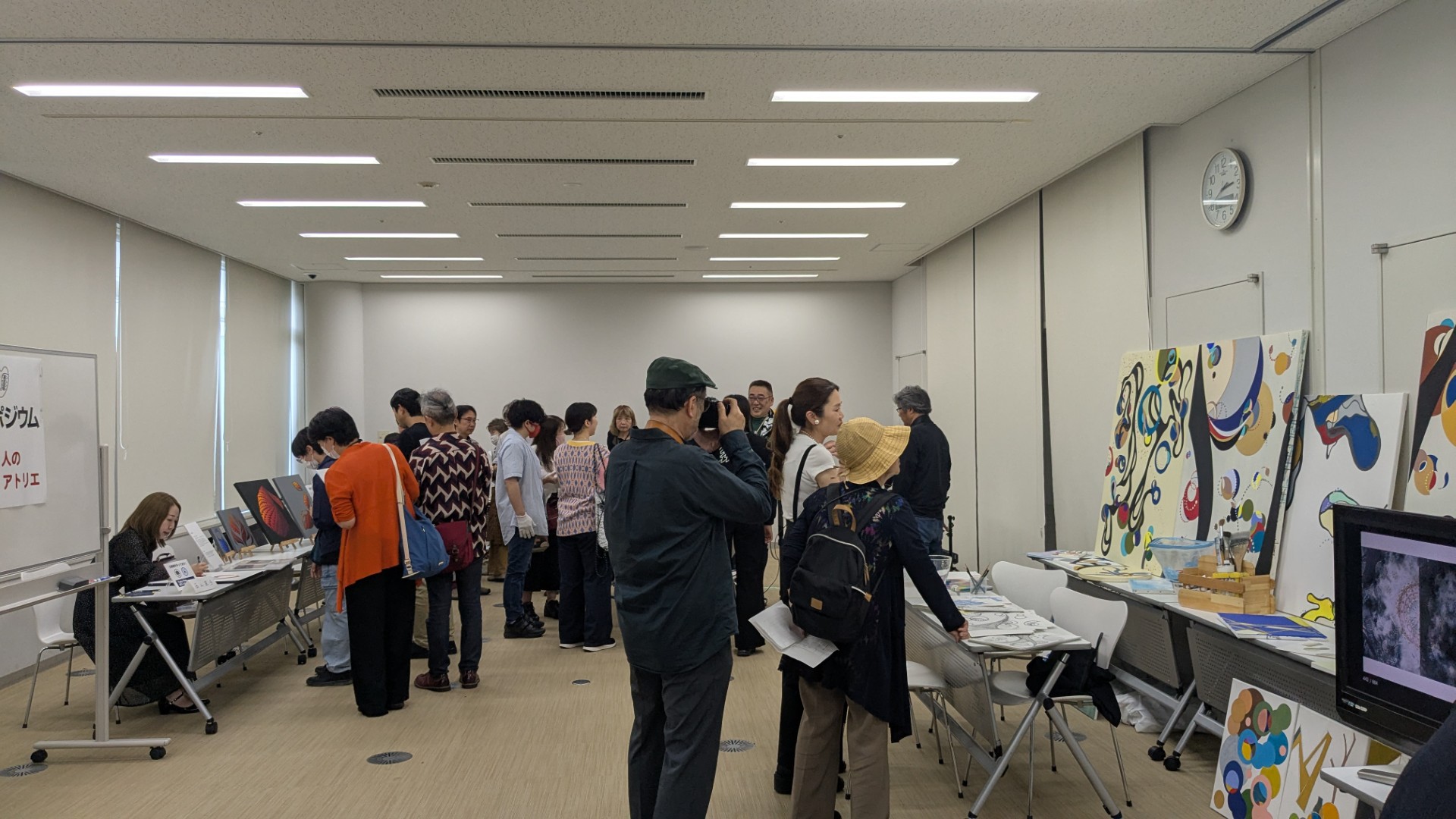 現展作家6人的小小開放工作室現場