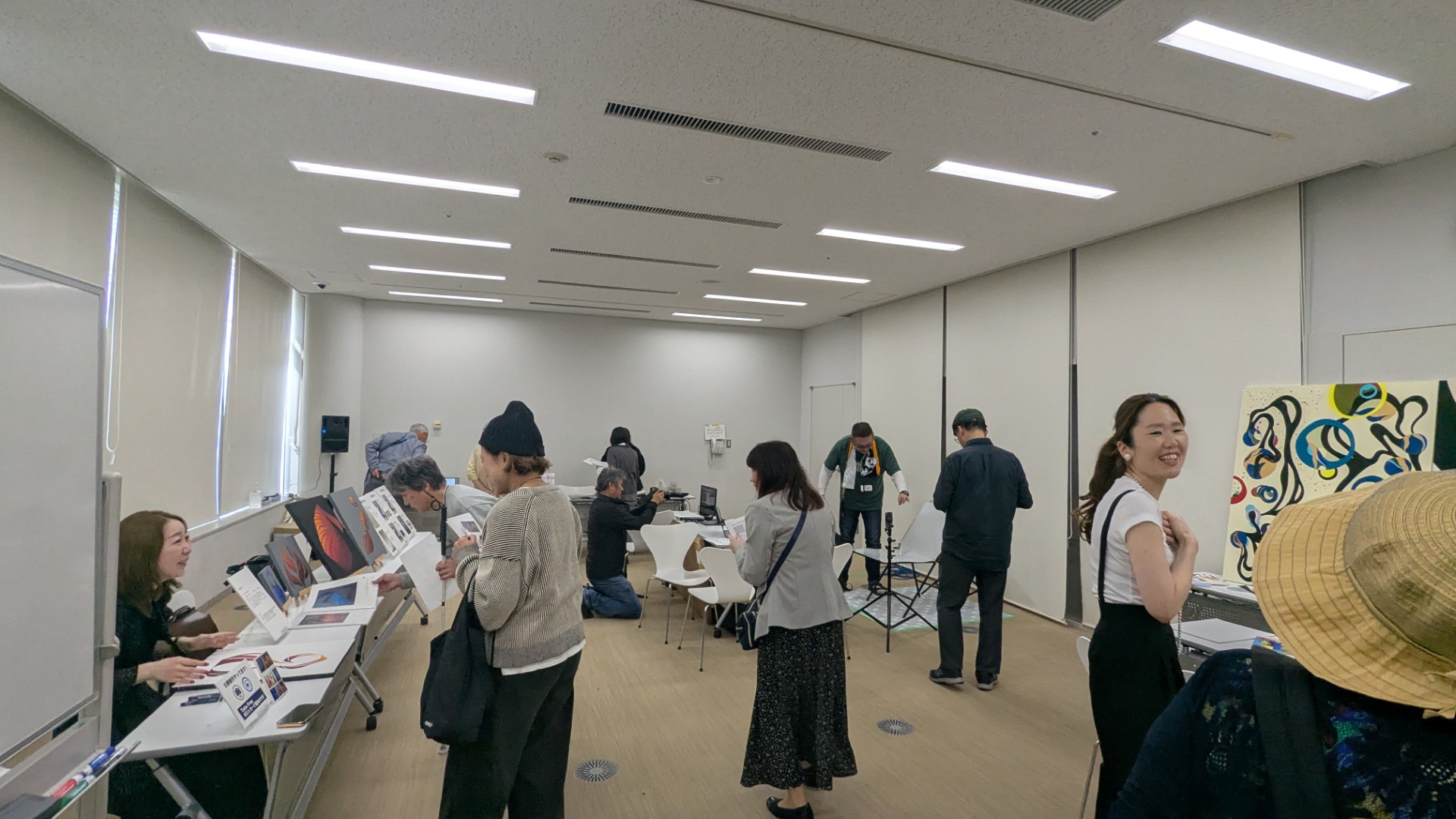 現展作家6人的小小開放工作室現場