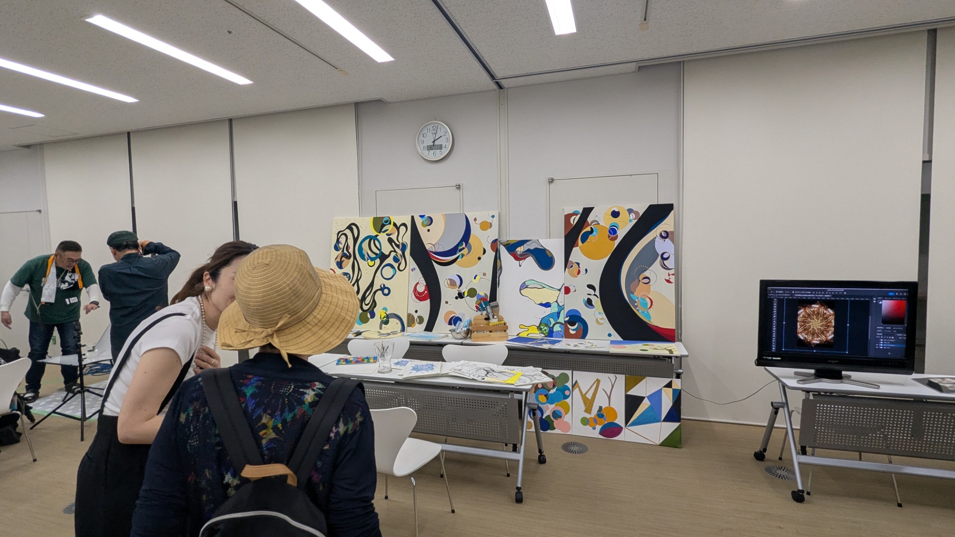 現展作家6人的小小開放工作室現場